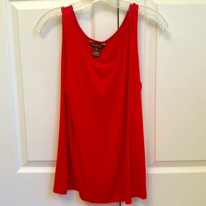 red flowy tank top from multiples